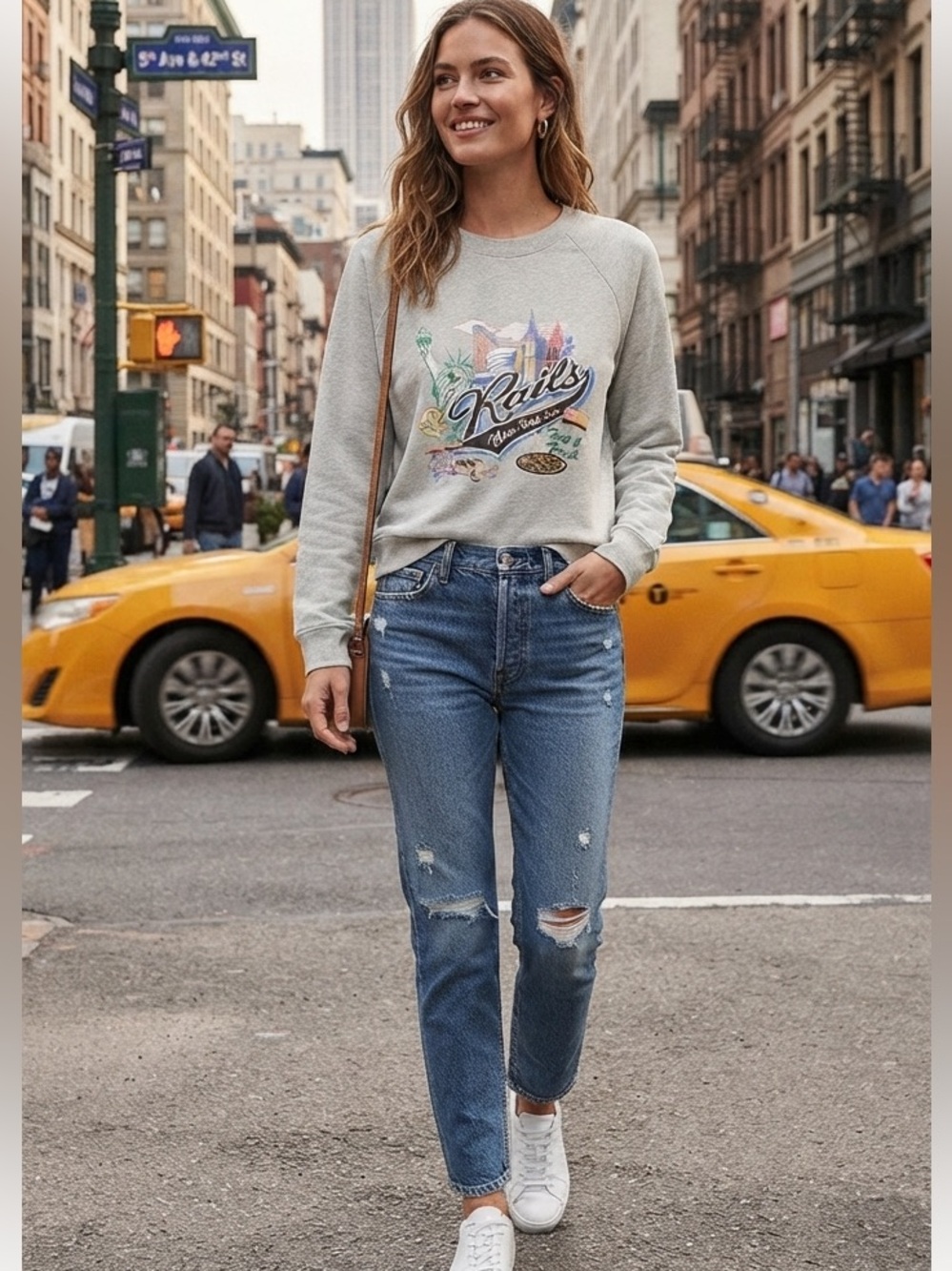 RAILS GRAPHIC NY CITY ANNIVERSARY SWEARSHIRT XL